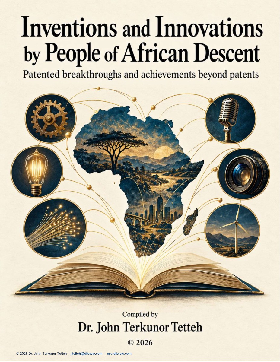 Cover of Inventions and Innovations by People of African Descent, compiled by Dr. John Terkunor Tetteh
